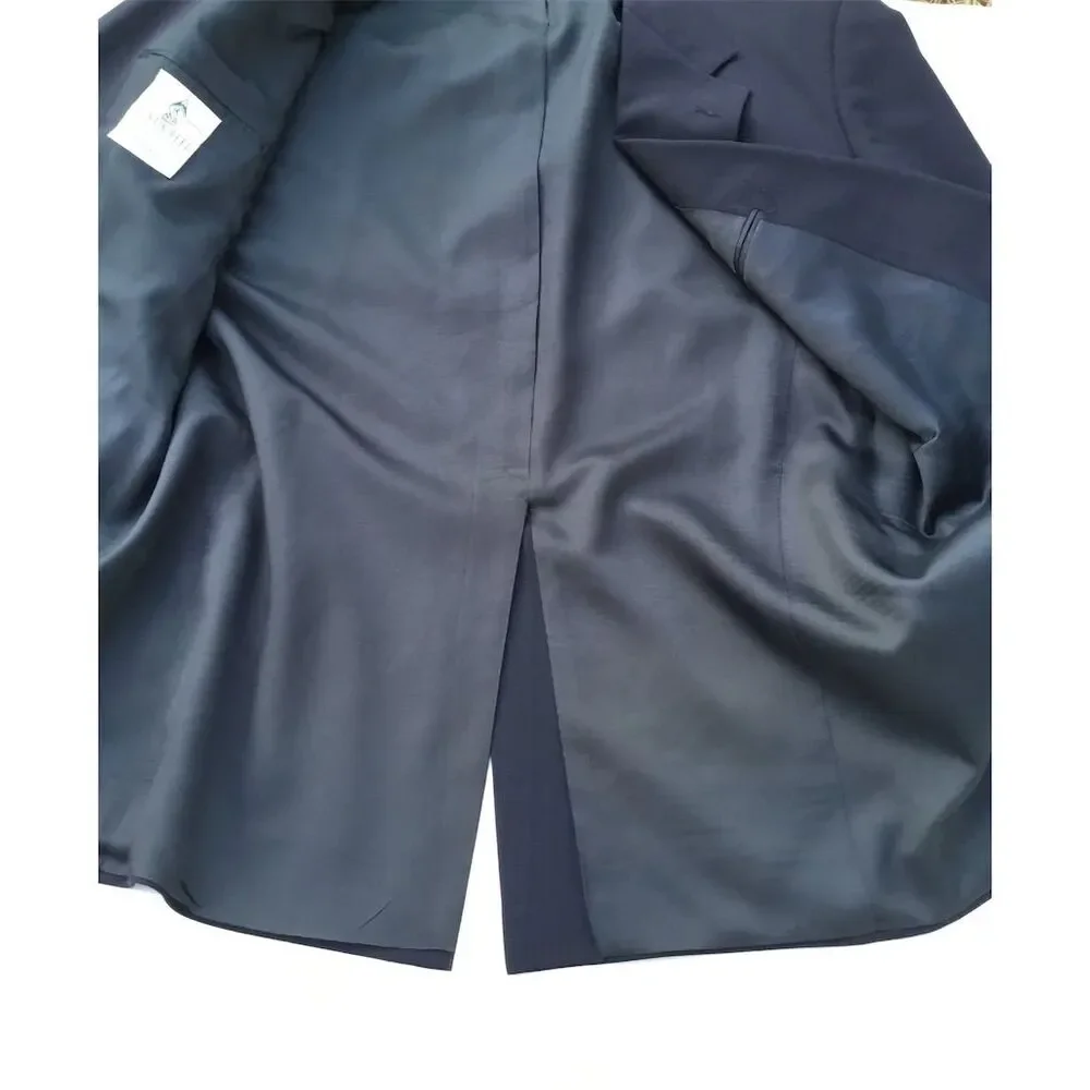 Austin‎ Reed Men's Navy Blue Blazer 43L Gold Button Formal Jacket